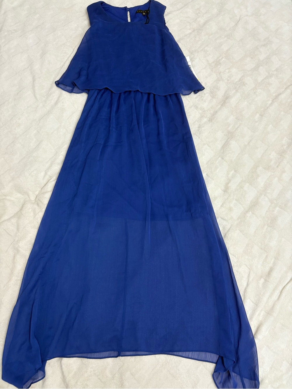 Tiana B. Royal Blue Chiffon Maxi Dress - NWT